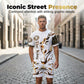 Męski zestaw 2-częściowy: luźna góra i spodenki