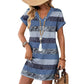 Damski letni, casualowy T-shirt z dekoltem w serek