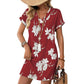 Damski letni, casualowy T-shirt z dekoltem w serek