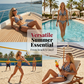 Damski komplet bikini z nadrukiem w szachownicę, wiązany na szyi