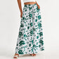 Kwiatowy nadruk, spodnie z wysokim stanem i szerokimi nogawkami