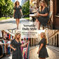 Sukienka z dekoltem w serek w pionowe paski w rozmiarze plus size