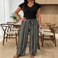 Casual Druk Jumpsuit z Szerokimi Nogawkami z Paskiem dla Kobiet