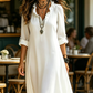 Bohemian falbana sukienka maxi z dekoltem w serek