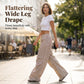 Gestreifte Damenhose mit weitem Bein