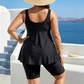 Damski luźny top tankini i szorty kąpielowe