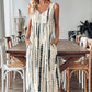 👗Elegancka suknia maxi damska bez rękawów z dekoltem w serek✨