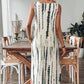 👗Elegancka suknia maxi damska bez rękawów z dekoltem w serek✨