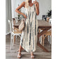 👗Elegancka suknia maxi damska bez rękawów z dekoltem w serek✨
