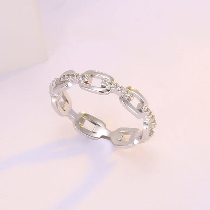 Interlocking Chain Link Eternity Ring