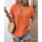 👚Damski top casual z dekoltem w serek i krótkim rękawem