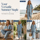 🌸Damski Luźny Komplet Casual w Paski z Dekoltem w Szpic – Relaksacyjny Oversize'owy Krój i Swobodny Styl 🌿