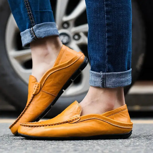 Męski Mediolański Ręcznie Wykonany Skórzany Mocasin