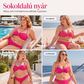 👙Damski komplet bikini z wysokim stanem, pleciony, strój kąpielowy w stylu bandeau
