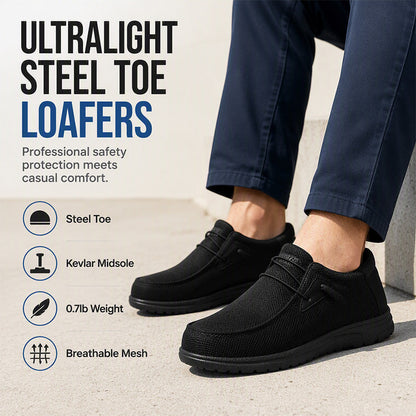 Casual Slip On Steel Toe Safety Loafers dla Mężczyzn i Kobiet