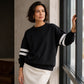 🔥HOT SALE👗Damski Oversize Sweter z Okrągłym Dekoltem w Paski