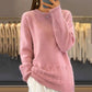 🌺Damski sweter z okrągłym dekoltem, luźny, dziany warkoczem, przewiewny