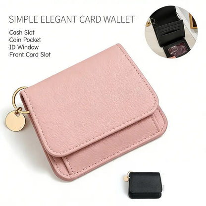 💖1 kaufen, 1 gratis!! ✨RFID-geschützte kurze Geldbörse für Damen, Mini-Kartenetui mit Schlüsselring, Münzfach und Ausweisfach👛