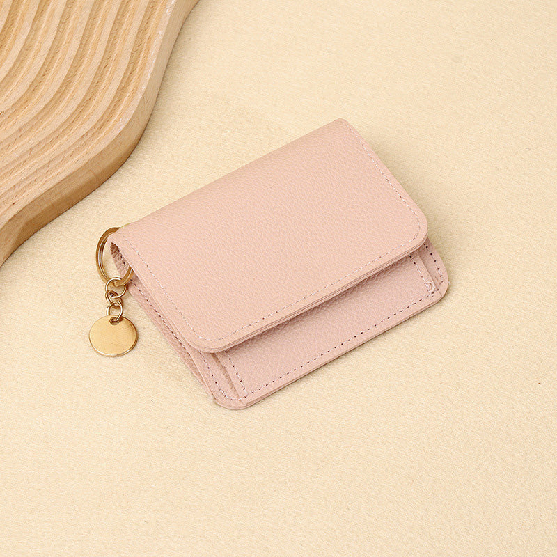 💖1 kaufen, 1 gratis!! ✨RFID-geschützte kurze Geldbörse für Damen, Mini-Kartenetui mit Schlüsselring, Münzfach und Ausweisfach👛