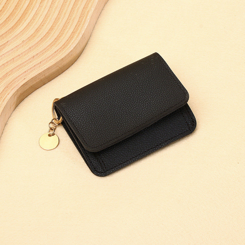 💖1 kaufen, 1 gratis!! ✨RFID-geschützte kurze Geldbörse für Damen, Mini-Kartenetui mit Schlüsselring, Münzfach und Ausweisfach👛
