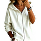 Damski luźny hoodie z zamkiem błyskawicznym