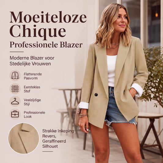 Damski blezer w stylu casual z kontrastowymi mankietami