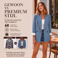 Damski blezer w stylu casual z kontrastowymi mankietami