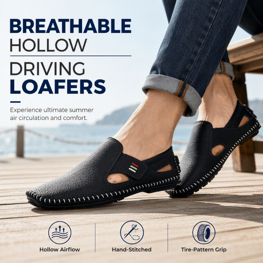 Męskie casualowe mokasyny typu slip-on, oddychające