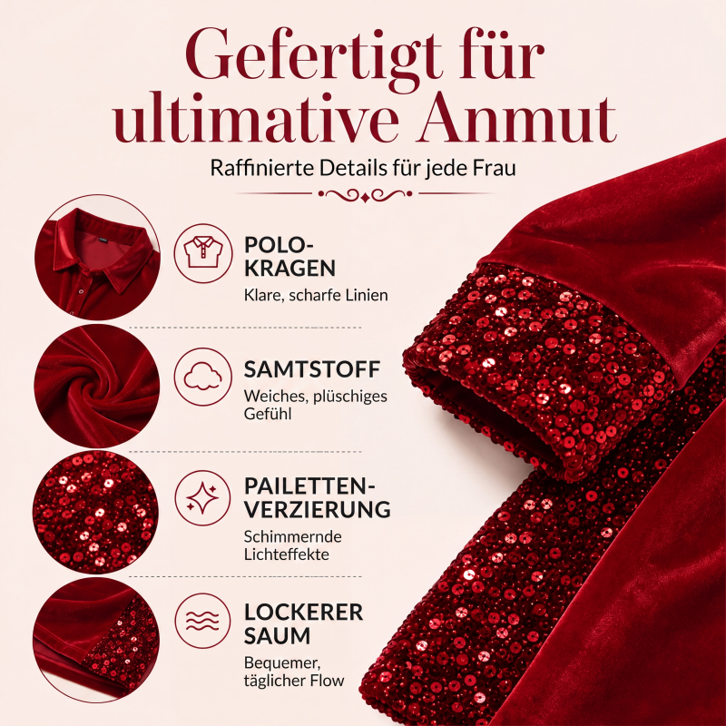 ✨Festliches Pailletten-Patchwork-Kleid für Damen
