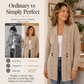 Damski Casual Sweter Rozpinany Dwurzędowy