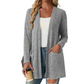 Damski sweter rozpinany, casual, z kieszeniami