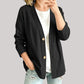 Damski Casual Przewiewny Sweter Rozpinany z Dekoltem w Szpic