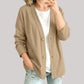 Damski Casual Przewiewny Sweter Rozpinany z Dekoltem w Szpic
