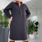 Sukienka damska casual oversize w luźnym kroju, midi