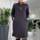 Sukienka damska casual oversize w luźnym kroju, midi
