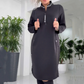 Sukienka damska casual oversize w luźnym kroju, midi