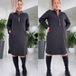 Sukienka damska casual oversize w luźnym kroju, midi
