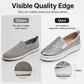 Damskie buty slip-on na platformie z brokatem