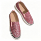 Damskie buty slip-on na platformie z brokatem