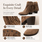 Damskie buty za kostkę w stylu retro western z frędzlami