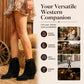 Damskie buty za kostkę w stylu retro western z frędzlami