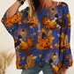 Damski sweter na Halloween z dynią, szydełkowy, dzianinowy