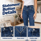 ✨ Rzeźbiony Styl Denim | Damskie Dżinsy z Wysokim Stanem i Wieloma Guzikami