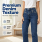 ✨ Rzeźbiony Styl Denim | Damskie Dżinsy z Wysokim Stanem i Wieloma Guzikami