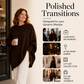 ☁️ Przytulny Codzienny Komfort | Sweter Rozpinany z Okrągłym Dekoltem dla Kobiet w Rozmiarach Plus Size