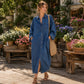 ✨ Łatwy Styl Denim | Damska Sukienka Koszulowa Denimowa o Luźnym Kroju z Guzikami