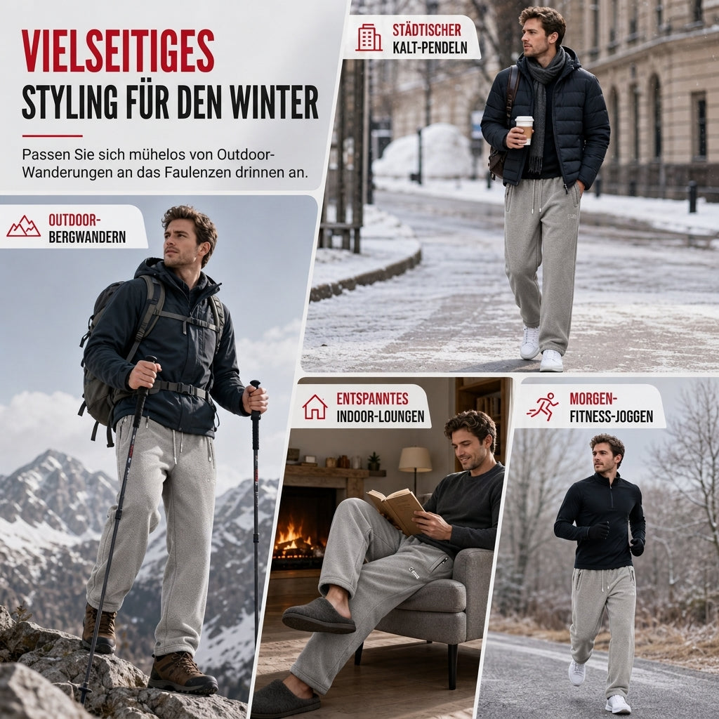 Unisex verdickte warme Fleece-Hose