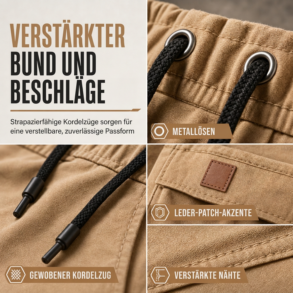 Qualität überzeugt! Cargo-Jogginghose für Herren, unifarben, im lässigen Stil