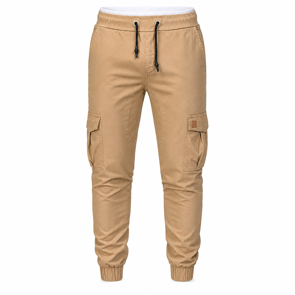 Qualität überzeugt! Cargo-Jogginghose für Herren, unifarben, im lässigen Stil