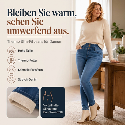🛍️✨Hochtaillierte Skinny-Jeans für Damen mit warmem Innenfutter